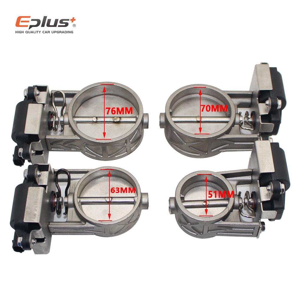EPLUS Universelles Auto-Auspuffrohr Elektrisches Ventil-Kit Mehrwinkel-Modus 51 60 63 70 76MM Steuergerät Fernbedienungs-Kit