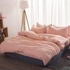  New Product Solid Color 4 Pcs Bedding Set Microfiber Bedclothes Gray Bed Linens Duvet Cover