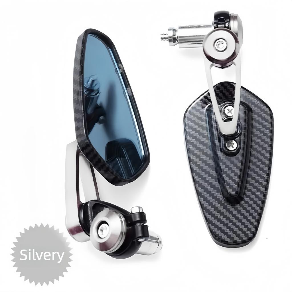 Universal Motorcycle Rearview Mirror Carbon Fiber Pattern Handlebar Mirror Modified Inverted Rear Mirror Motorbike Accessories