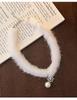 Fluffy Pearl Snowflake Choker - Elegant Winter Christmas Jewelry Accessory