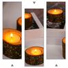 5pcs Classic Candlestick Container For Party Home Wedding Decoration Wooden Creative Festival Holder Ornament