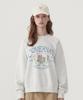 COVERNAT WOMAN Vintage Graphic Sweatshirt Oatmeal