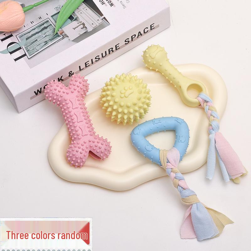 Durable TPR Dog Teething Toys with Cotton Rope