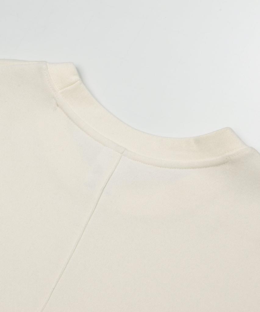 JEMUT Eddy Oversized Short Sleeve T-Shirt Cream Kjst2189