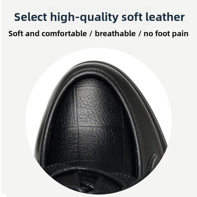 Women's High-heeled Black Work Shoes, Chunky Heel Work Shoes, Lace-up Single Shoes, Deep-cut Spring and Autumn Women's Shoes
