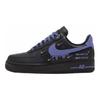 Nike Air Force 1 Abrasion Resistant Low Top Skateboard Shoes Women's Black Purple HQ1180-001(Team352-)