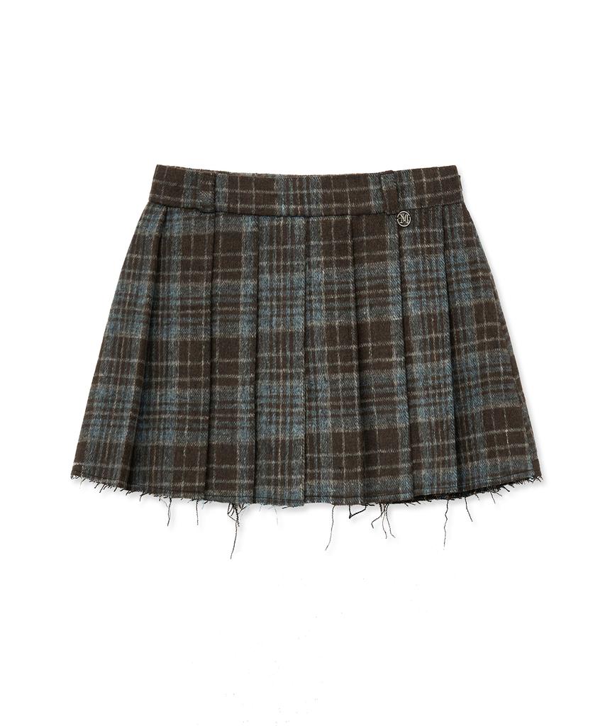 Midnight Move Check Mini Skirt [Sky Blue]