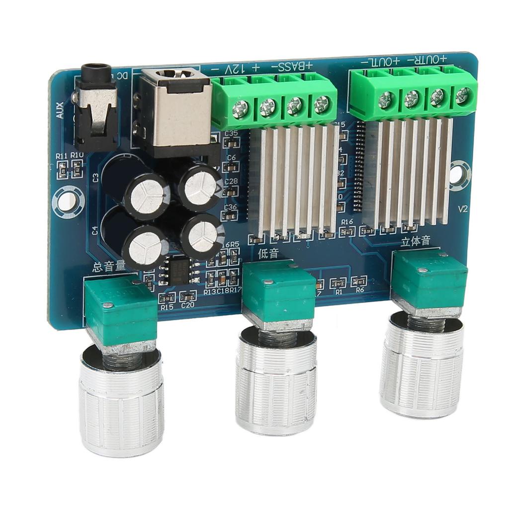 Digital Power Amplifier Board DC 12V 2.1 Channel Stereo Digital Subwoofer Power Amplifier Board