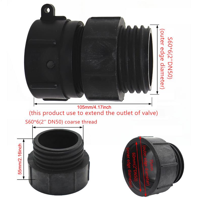 IBC Tote Fittings IBC Tote Tank Water Tote Hose Adapter Tote Adapter For Garden Hose Thread Garden Hose Drain Plug Connector