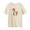 Women's Plus Size Crew Neck Short Sleeve Loose Fit Printed Cotton Blend Casual Top Tee