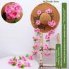 Multicolors Artificial Cherry Blossoms Vines  Wedding Party Garden Home Decor