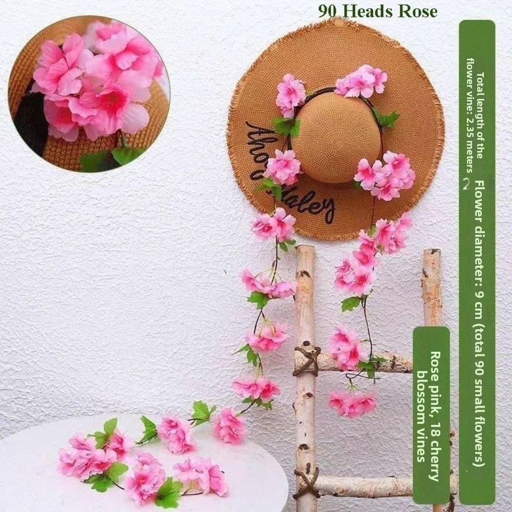 Multicolors Artificial Cherry Blossoms Vines  Wedding Party Garden Home Decor