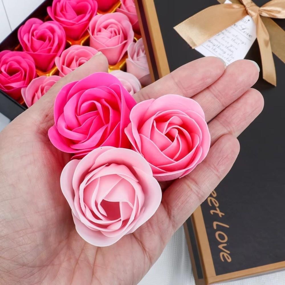 18Pcs Romantic Scented Soap Rose Flower Artificial Rose Flowers Valentine's Day