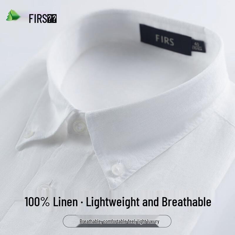 FIRS 100% Linen Men s Short-Sleeve Shirt 42