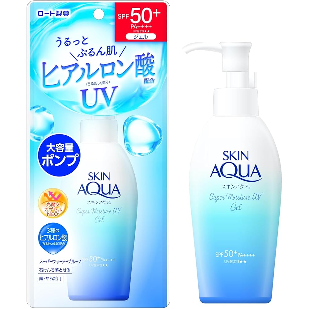 Skin Aqua Super Moisture Gel Pump 140g SPF 50+ Hydrating Sunscreen Gel