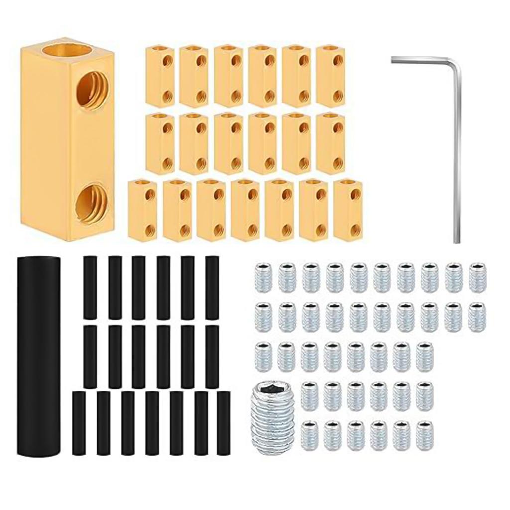 20Pcs 8 AWG Docking Connector 20A Wire Terminal Connectors with Screws Shrink Tubes Quick Wiring Terminal Enduring