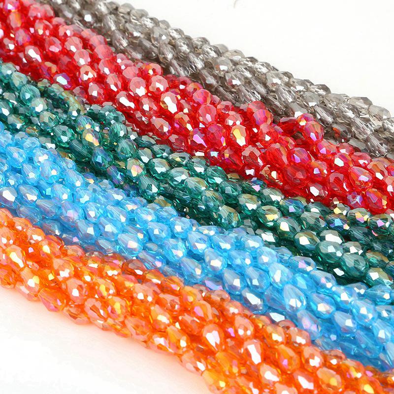 65 Teardrop Glass Beads for DIY Jewelry: Bracelets & Earrings Accessories