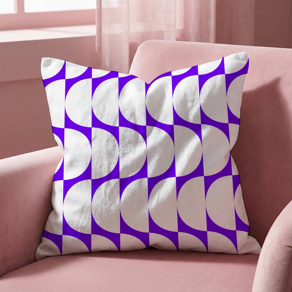 Soft purple lines Cushion Cover Multi-Scene Pillow Cover for Home & Car - Reversible, Soft & Durable for Daily Use