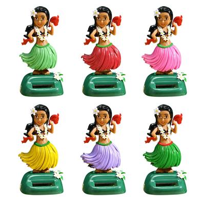 Solar Armaturenbrett Hawaii Tänzerin Auto Armaturenbrett Dekorationen Tanzende Figur Spielzeug Hawaiianischer Hula Schüttelkopf Tänzer Ornamente