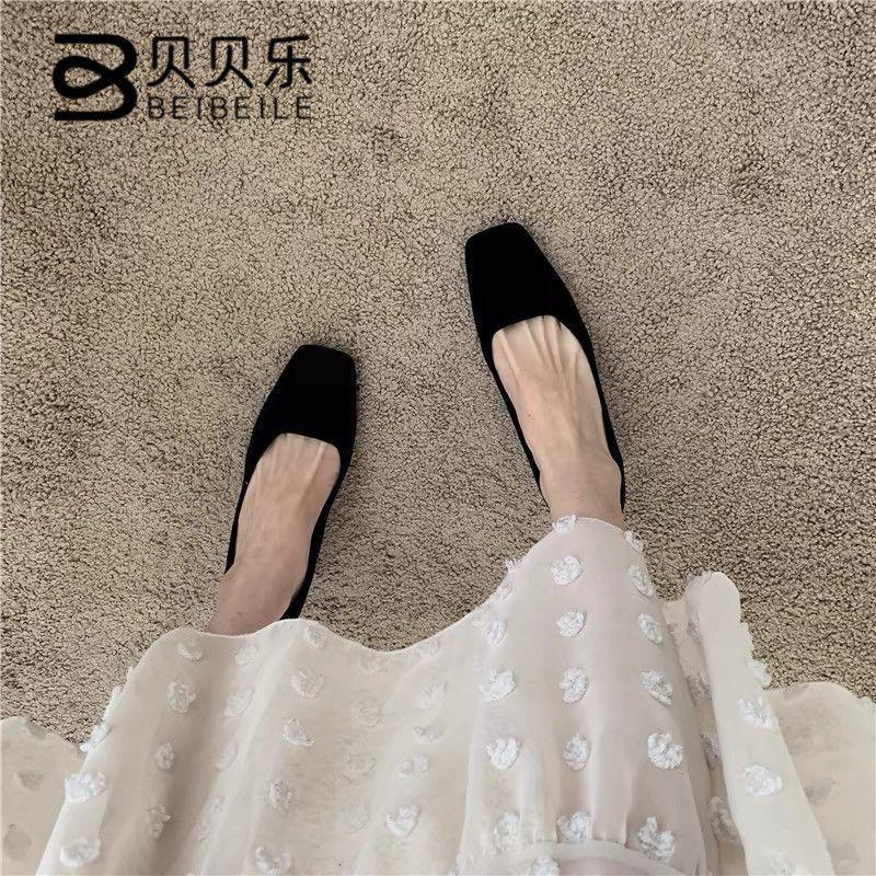 Thick Heel Interview Women's Shoes 2025 New Black Vocational Work Medium Heel Single Shoes Student Civil Servant Formal High Heels