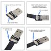 CY USB Type A Male To Type A Male Data Flat Slim FPC Cable 90 Degree Down Angle for and 200cm 2.0 FPV, Discs, Scanners, Printers,