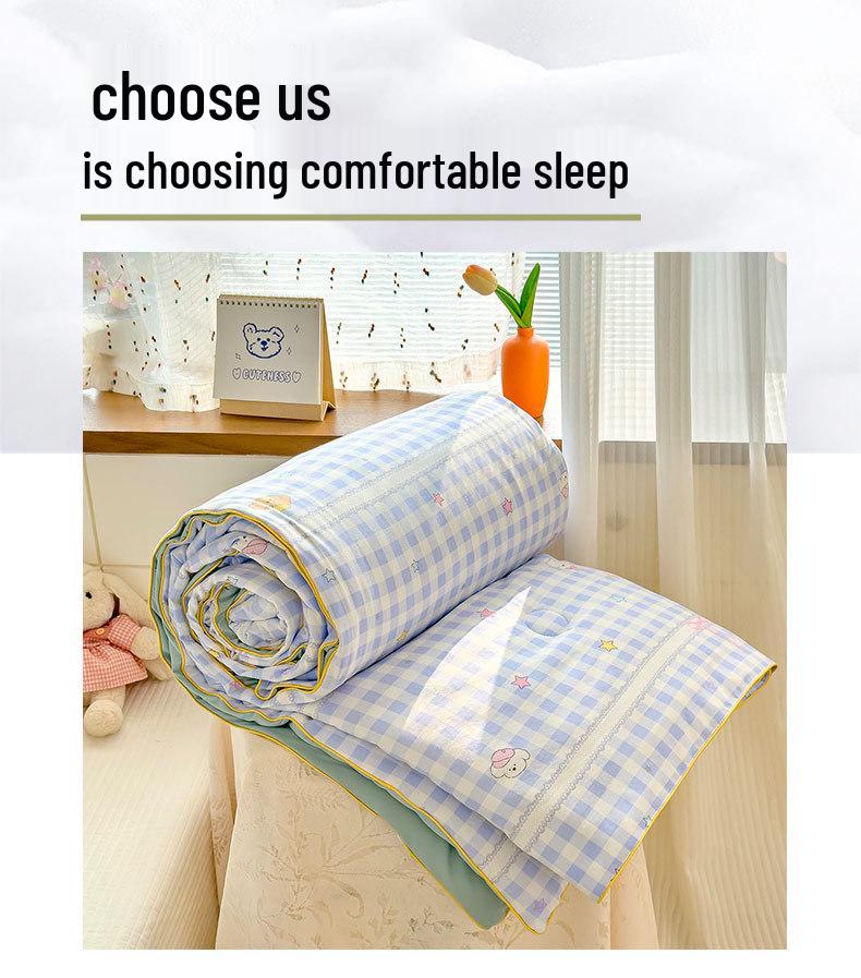 New A-Type Summer Cooling Quilt - Lightweight Single & Double for Dorms, Kids & Gifts