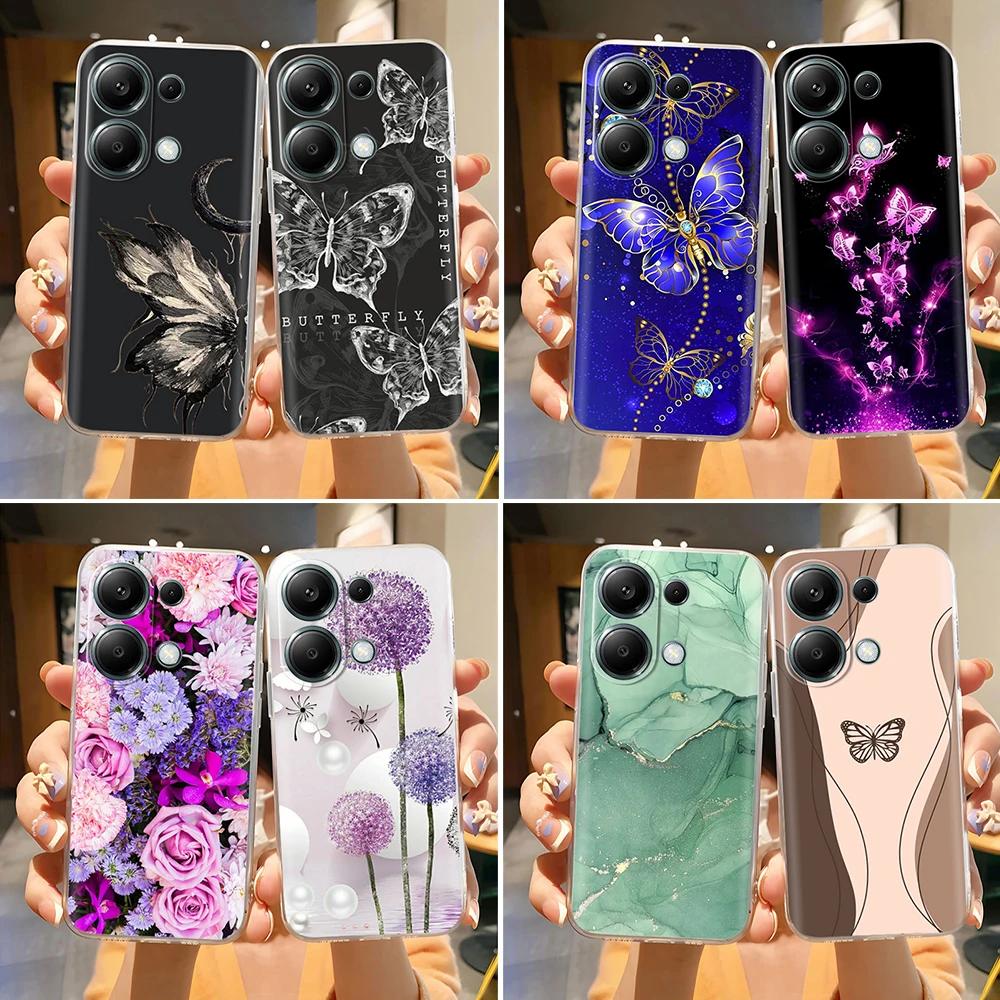 For Poco M6 Pro Phone Case Cute Panda Soft Silicone Shell For Xiaomi Poco M6Pro 4G 5G Protection Fashion Back Cover Coque Fundas