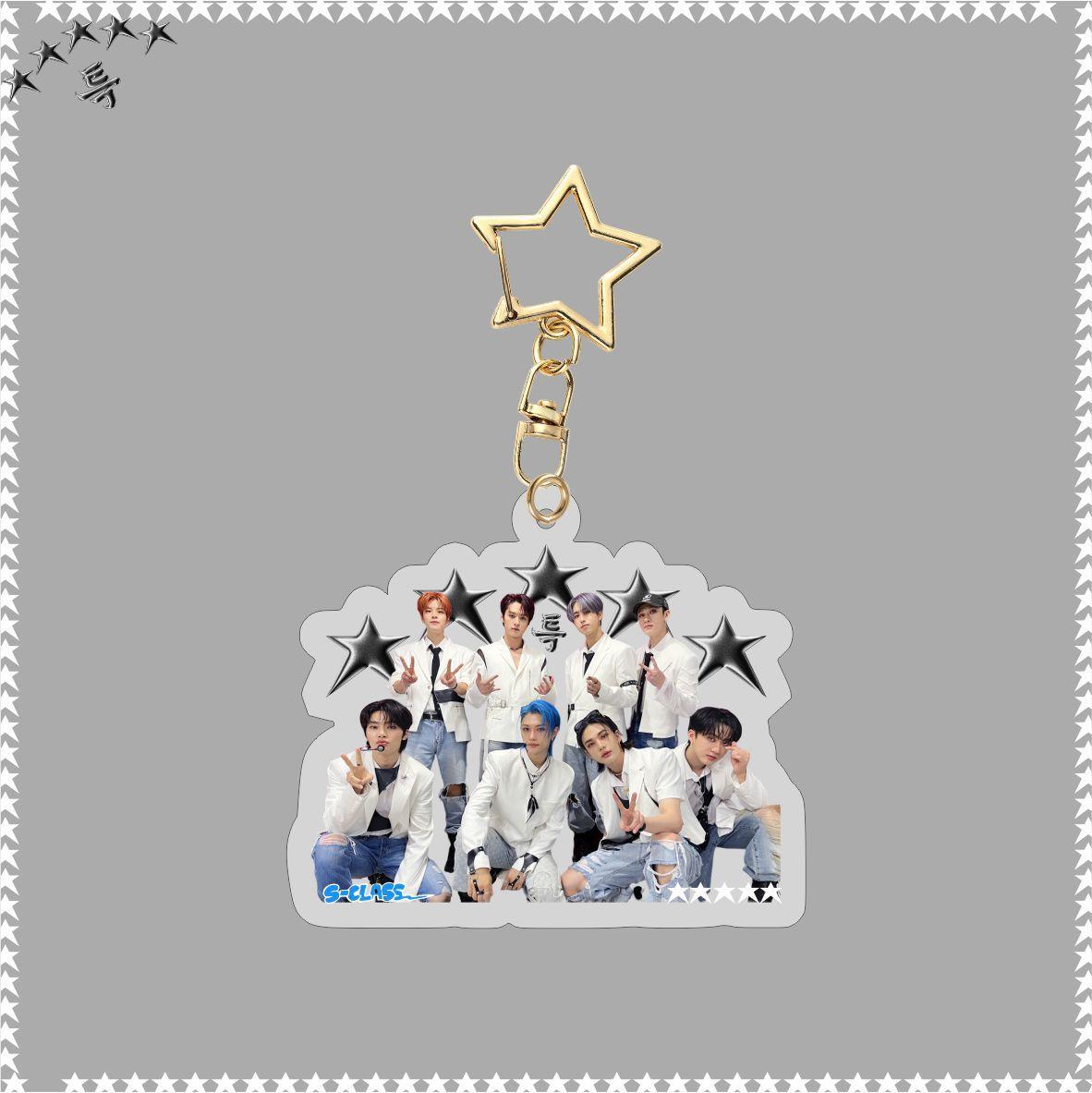 Acrylic Keychain Skzoo 5-Star Latest Collective Double Sided Acrylic Keychain Pendant Jewelry Star Periphery For Kids