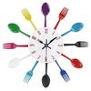 Creative Metal Cutlery Wall Clock - Silent Quartz for Living Room or Kitchen Art Decor