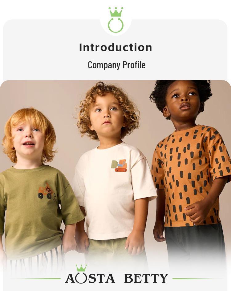 Summer Boys' Short-Sleeve T-shirt & Shorts - European American Style with Car Cartoon Print.