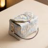 Portable Textile TeaWare Storage Bag | Compact Structured Form, Tea Outing with Shoulder Strap,