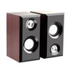 Computer Speakers Usb Powered Surround Sound Wooden Desktop Wired Loudspeakers Bass Stereo Subwoofer