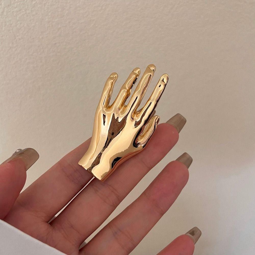 Jewelry Accessories Stereoscopic Rings Zinc Zinc Alloy Gothic Rings Cute Hand Shape Finger Buckle Gift