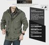 Herren Herbst/Winter Outdoorjacke, Übergröße, Mittellang, Dickes Samt, Atmungsaktiv