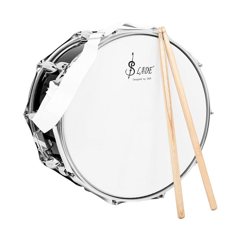 SLADE Snare Drum Set 14x8 Inch Percussion Instrument Drum Set with Drumsticks Shoulder Strap Drum Key for Students Beginner