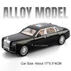 1:32 Model Toy Car Rolls-royce Phantom Silver Spur Alloy Diecast Sound Light Doors Opened Pull Back Simulation Vehicles for Kids