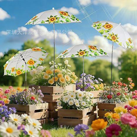 Popular Plant Parasol Upgraded Adjustable Outdoor Garden Potted Plant Pot Plant Parasol