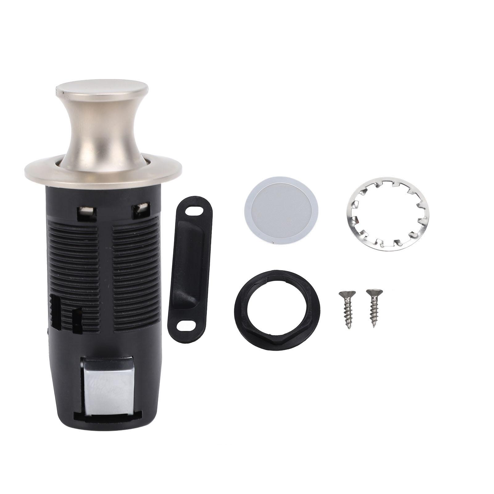 

Cabinet Push Button Lock Stylish Look Keyless Cupboard Drawer Push Button Latch Knob for RV Yacht Motorhome Campervan