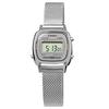 [Casio] LA670WEM-7 Women's Digital Watch - Silver Mesh Band