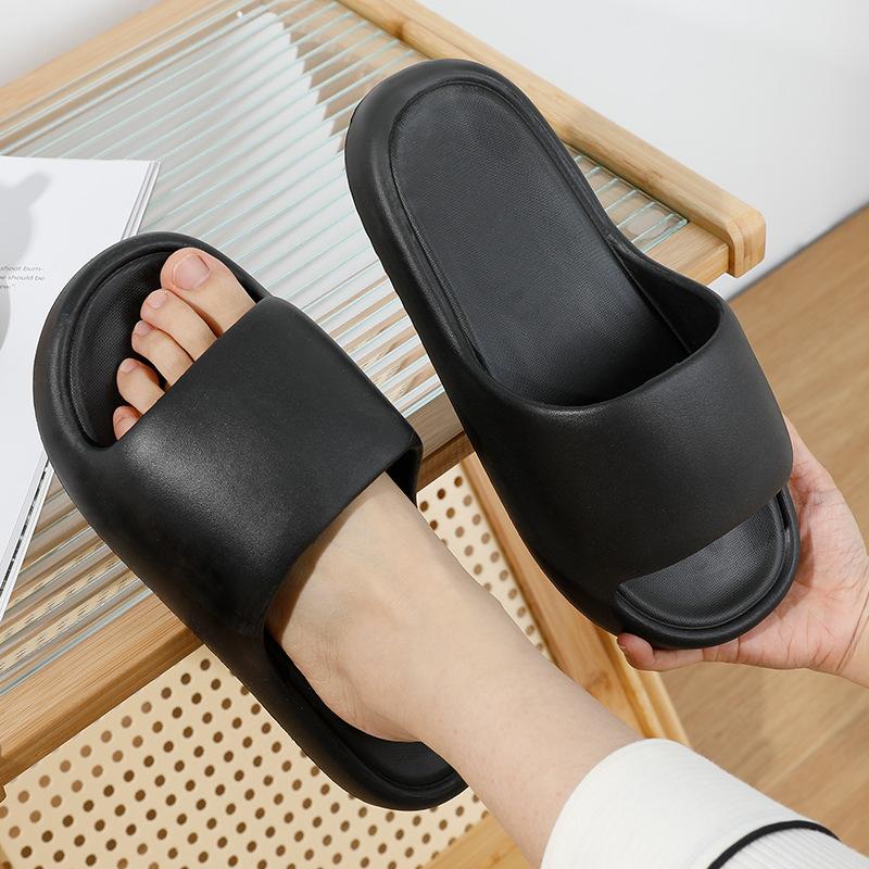 Mute Eva Home Bathroom Slippers Women Flat Heels Lightweight Non Slip Indoor Slides Woman Summer Soft Bottom Beach Flip Flops