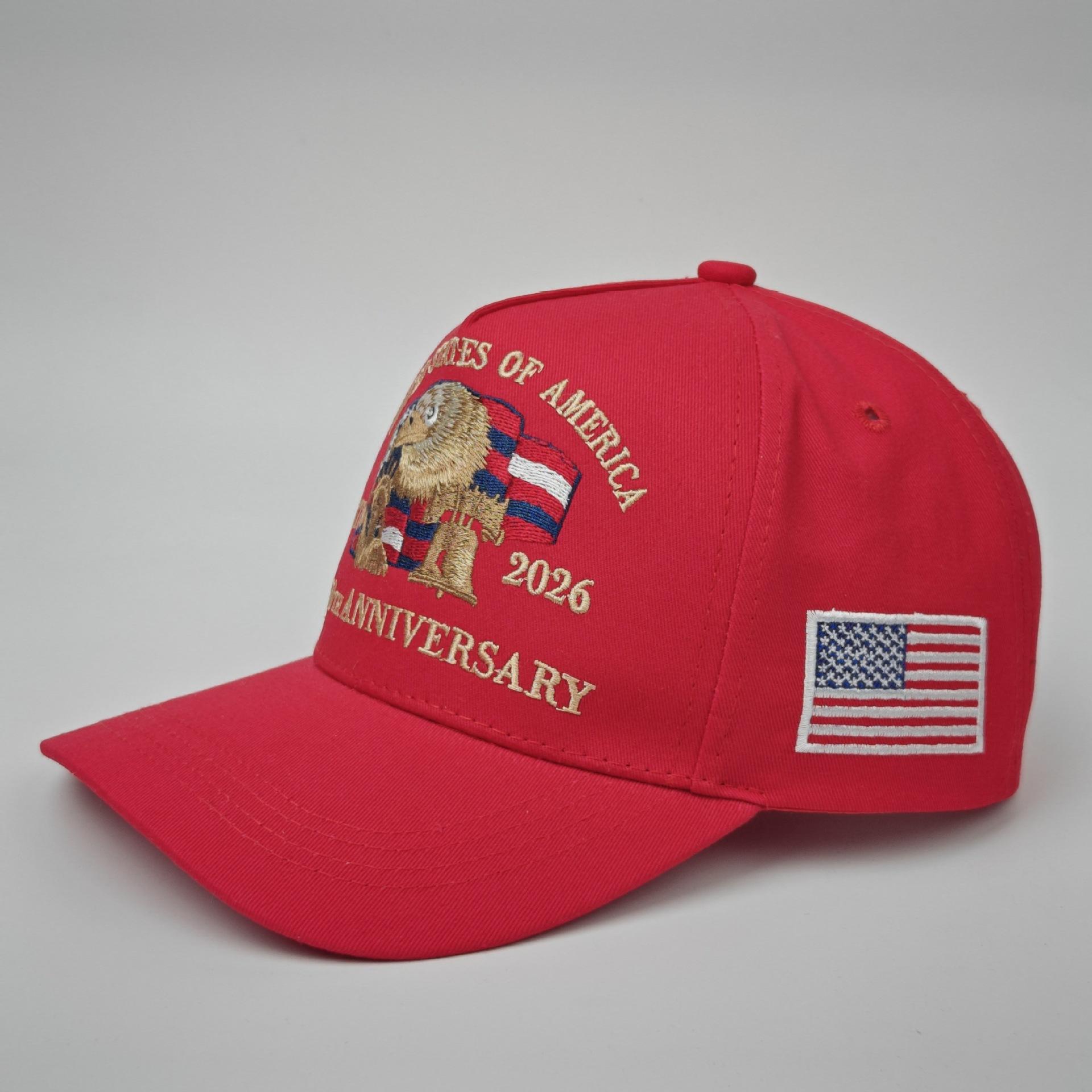 250Th Anniversary Hat Eagle And Freedom Memorial Cap American Baseball Cap Embroidered Cap красный