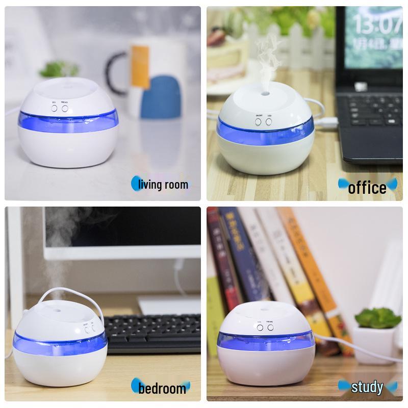 Mini Silent USB Humidifier & Essential Oil Diffuser for Home, Office, Dorm - Compact Air Purifier