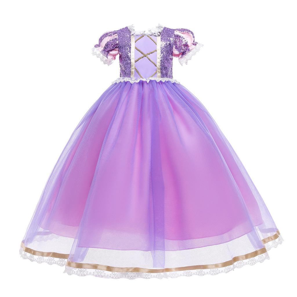 Cross-border Foreign Trade Children's Rapunzel Dress Dress Girl Dress Rapunzel Girl Dress