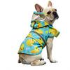Polyester Duck-Style Dog Raincoat with Leash Tail Opening Reflective Strips for Medium Large Dogs