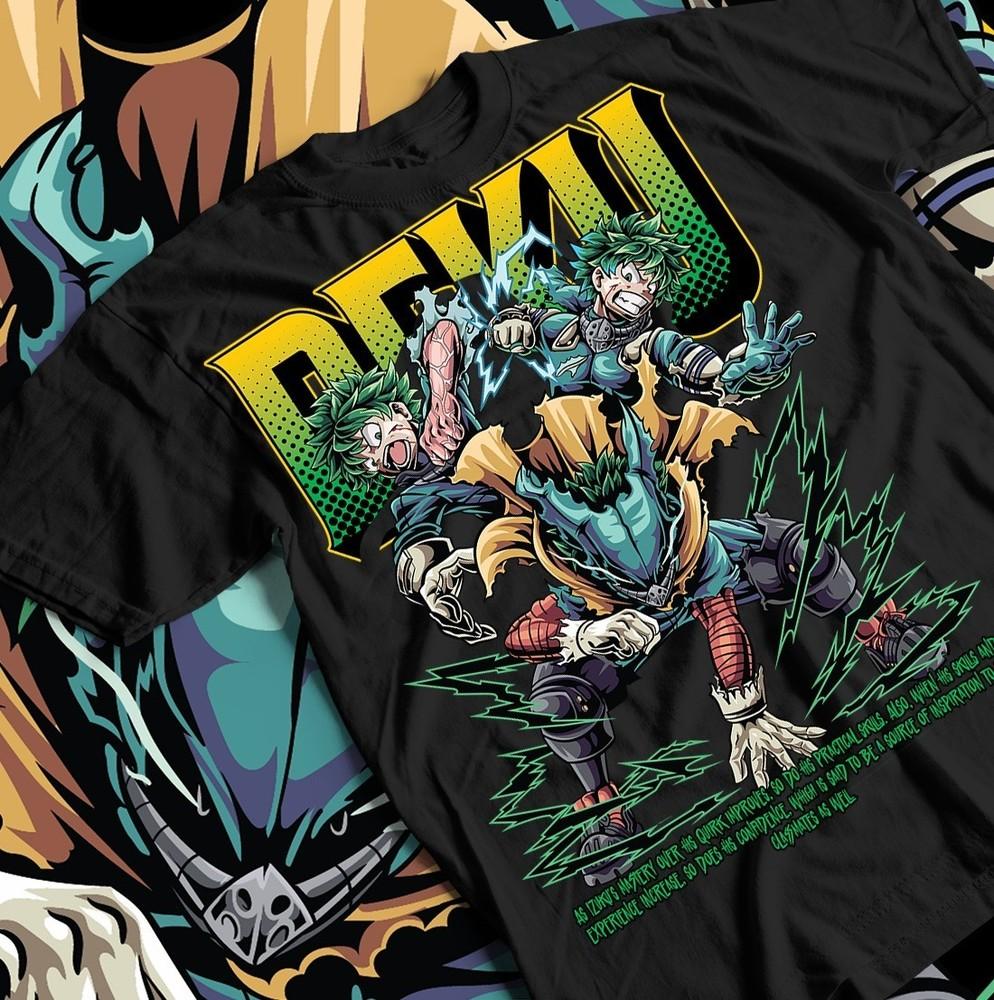 

My Hero Academia Deku T-Shirt, Japanese Anime Tee, Midoriya Dabi Shoto Shirt 2XL