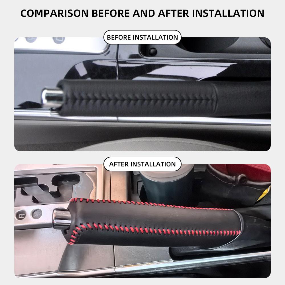 Handbrake Sleeve Handbrake Grips for Mazda 6 Leather Cover On The Handbrake Cover Car Accessories Interior
