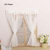 1/12 Dollhouse Sweet Floral Curtains Model 3 Styles Lace Mesh Simulation Floral Curtains White Dolls House Living Scene Decor