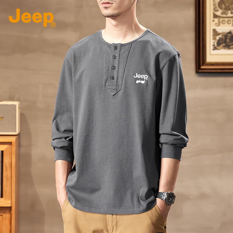 Jeep Men's Pure Cotton Long Sleeve T-Shirt