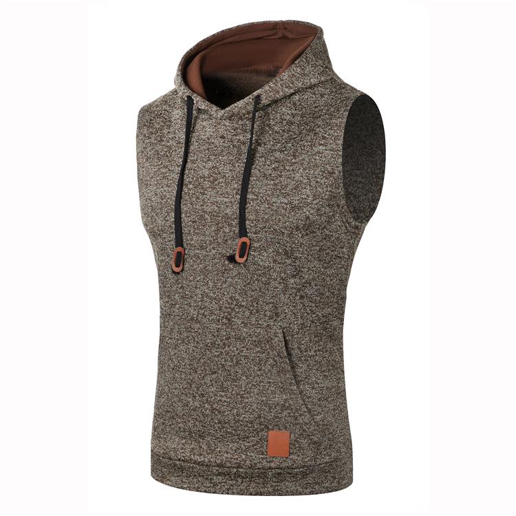 Gilet in Maglia con Cappuccio da Uomo Slim Fit - Pile Sottile, Edizione Autunno/Inverno