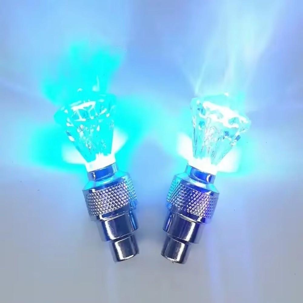 Flash Bicycle Valve Lights Waterproof Tire Valve Caps Lantern Lamp Bike Wheel Light  Night Riding